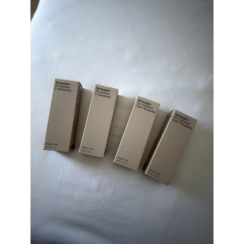 Necessaire Fragrance-Free Shampoo and Conditioner Set 4 Pack 8.4oz Each